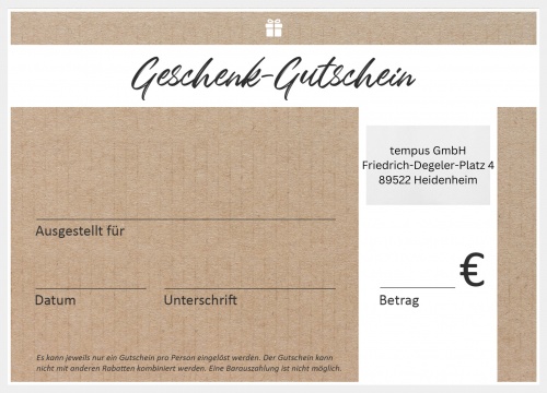 Geschenk-Gutschein 75 Euro